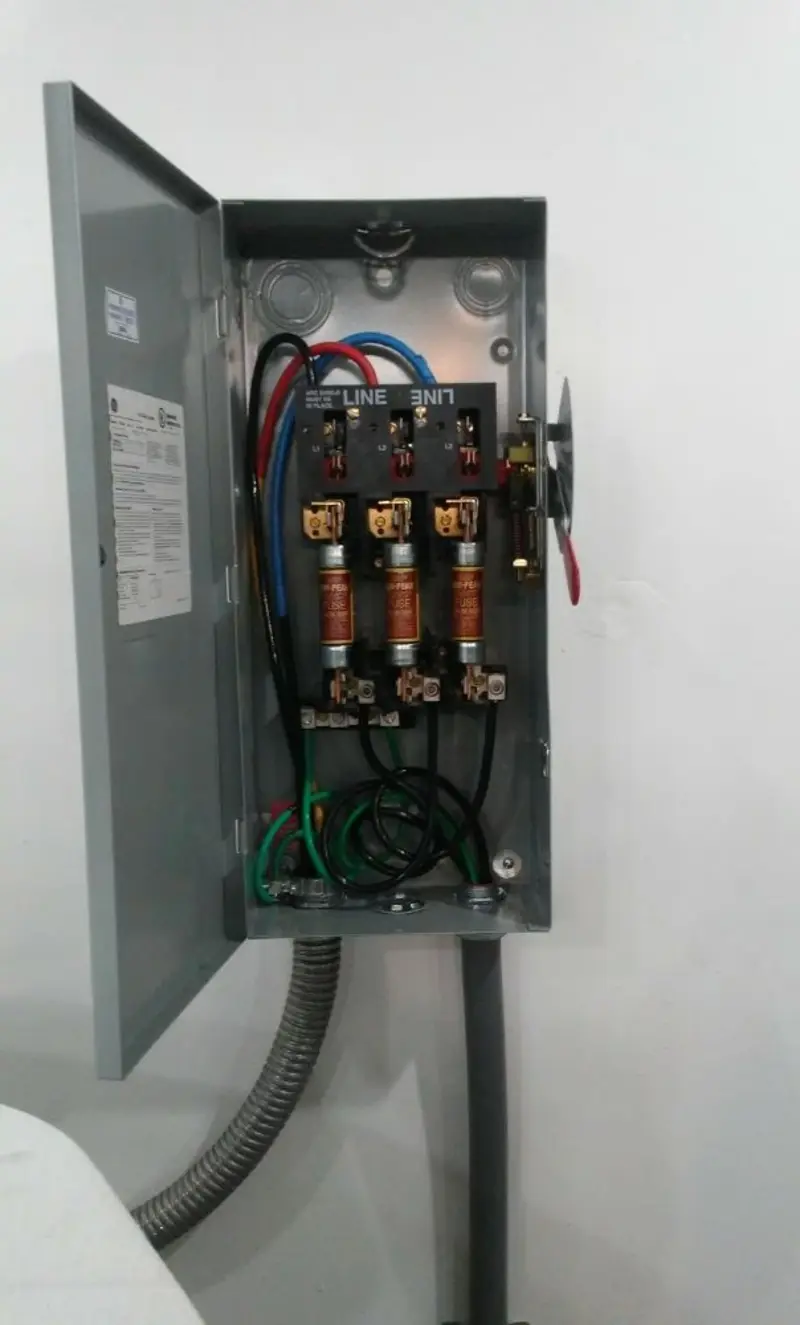 Three-phase disconnect switch installed for Electrical Wiring & Rewiring in Berkeley Heights